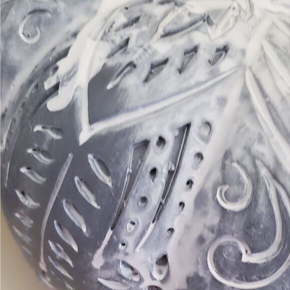 New CARVED WHITE WASH DECORATIVE FALL PUMPKIN - Picture 4 of 7